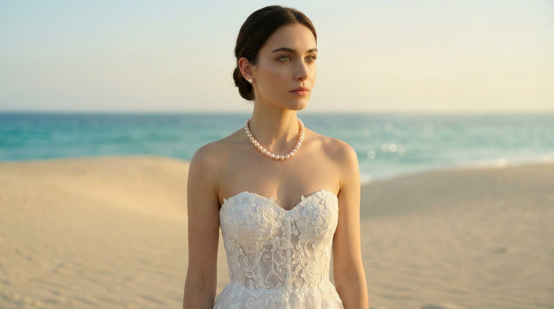 Akoya pearl neckace and earring set - Pearl Atelier