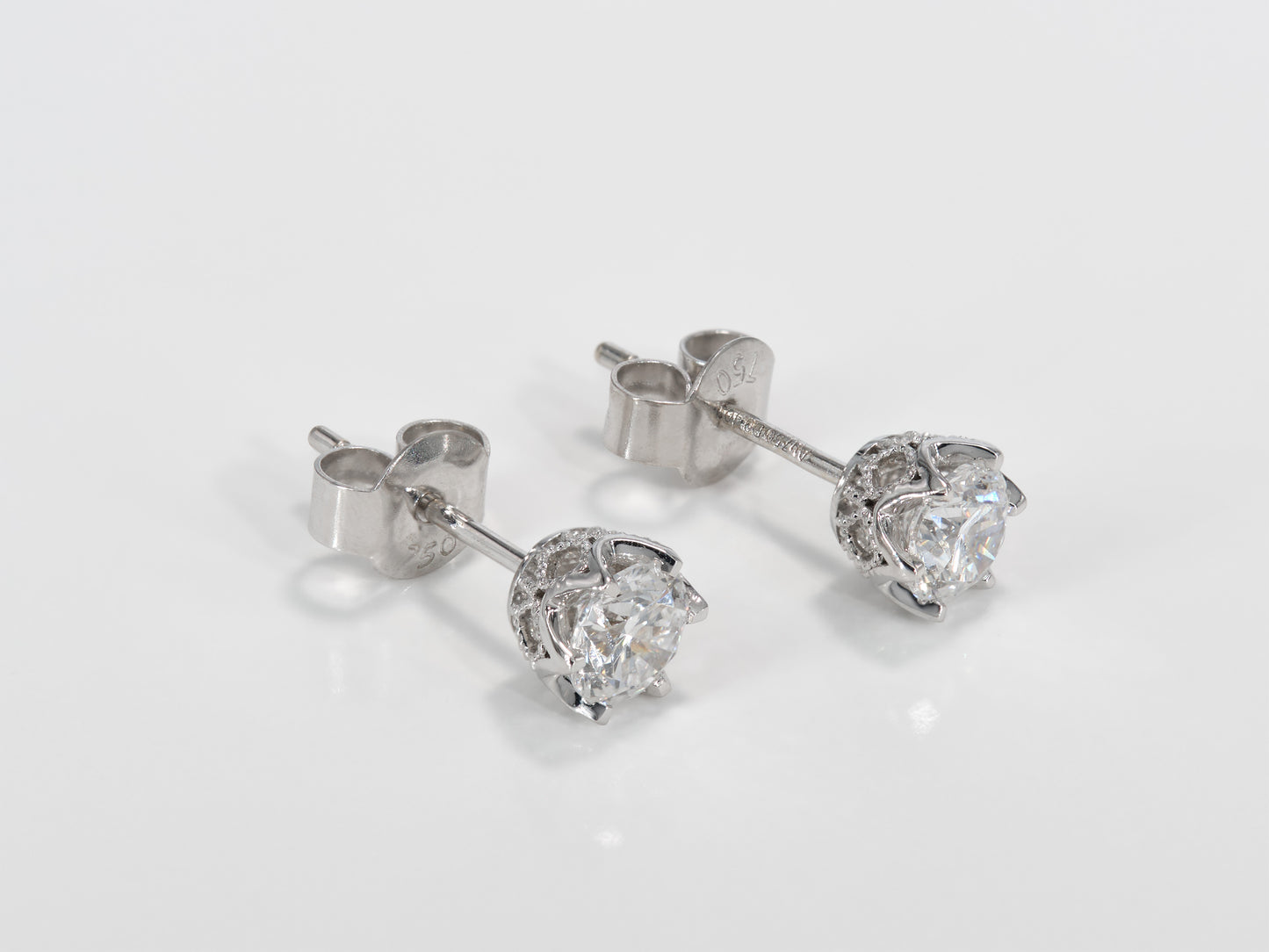 Diamond Stud 6-Prong Earrings 0.4ct 18k