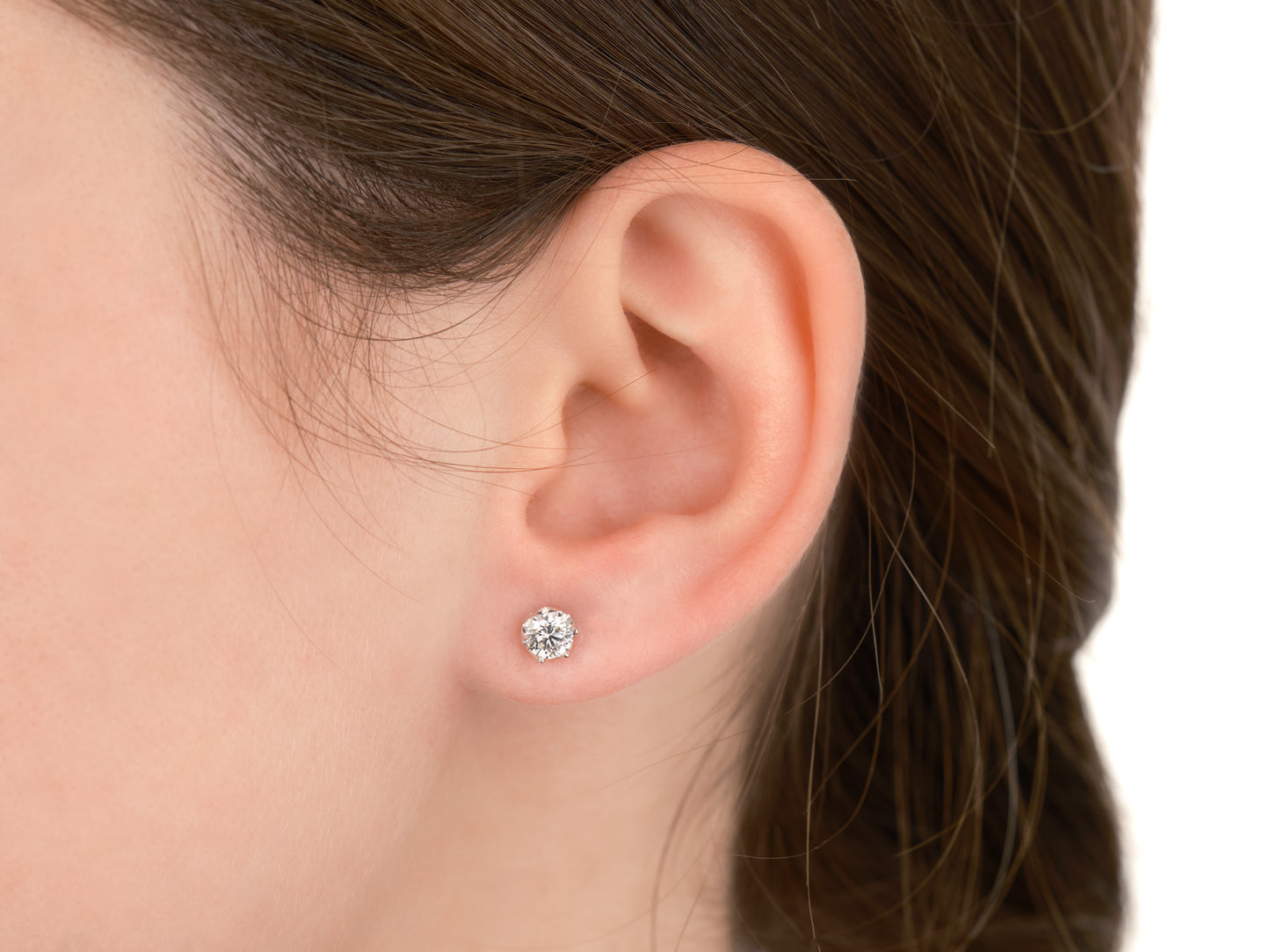 Diamond Stud 6-Prong Earrings 0.4ct 18k