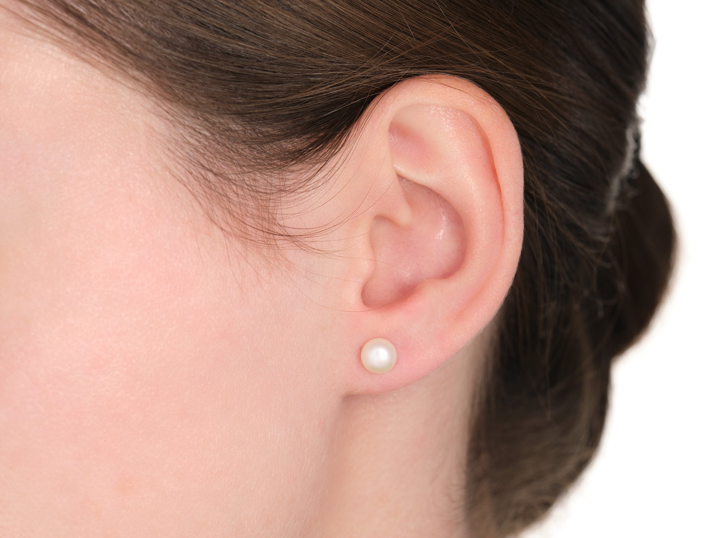 עגילי כפתור פנינת מינג 6.5 מ"מ