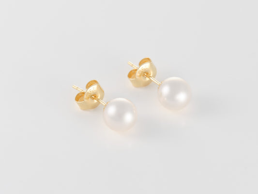 Akoya White Pearl AAA Earrings 6mm