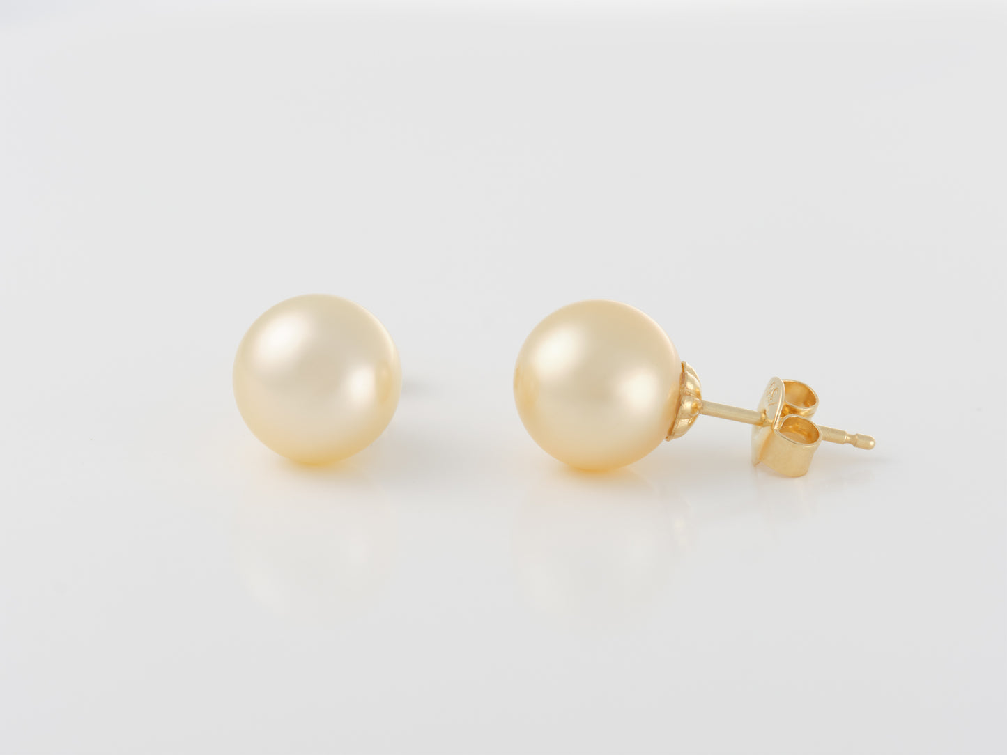 South Sea Champagne Pearl Earrings 9mm