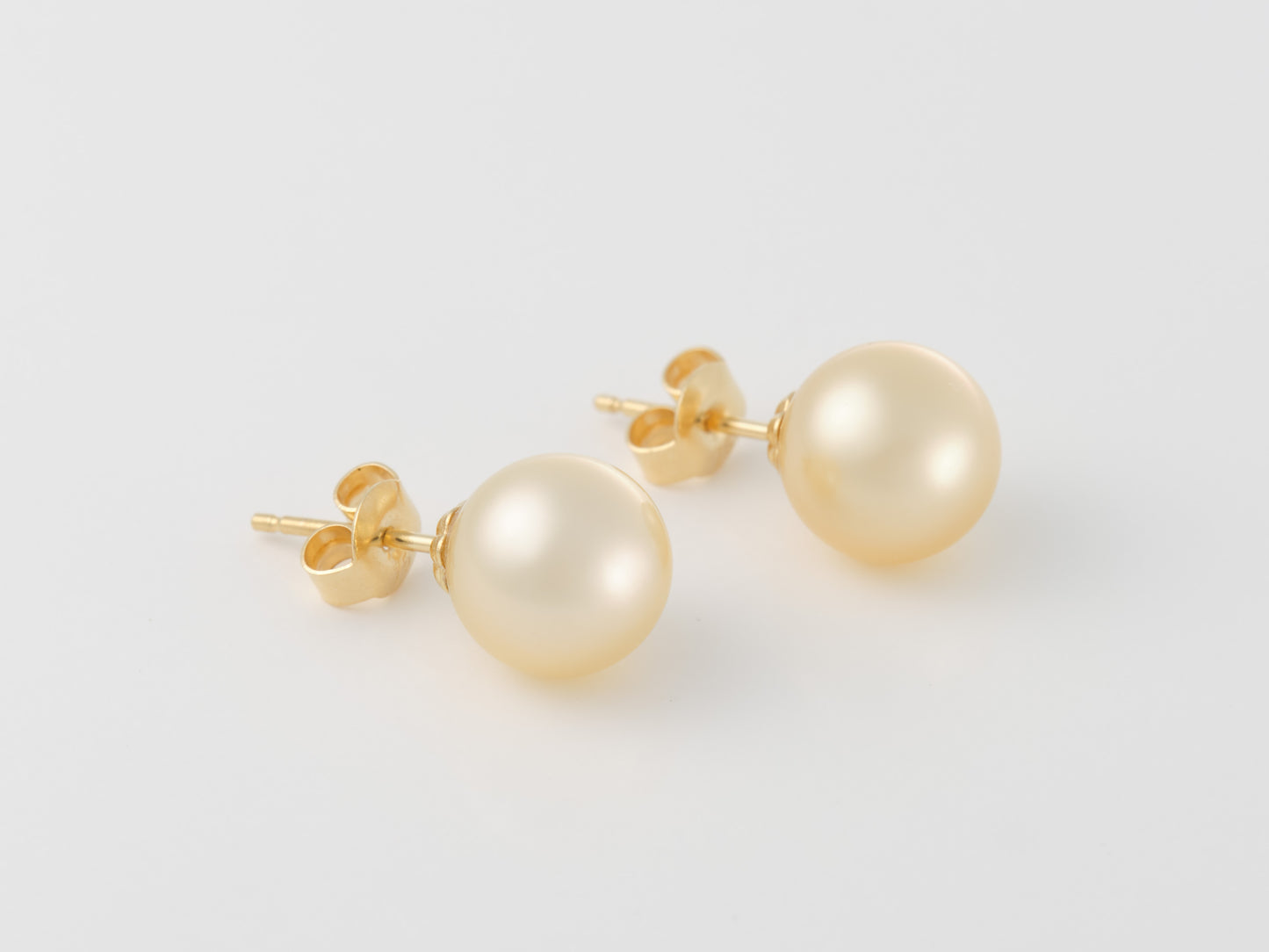 South Sea Champagne Pearl Earrings 9mm