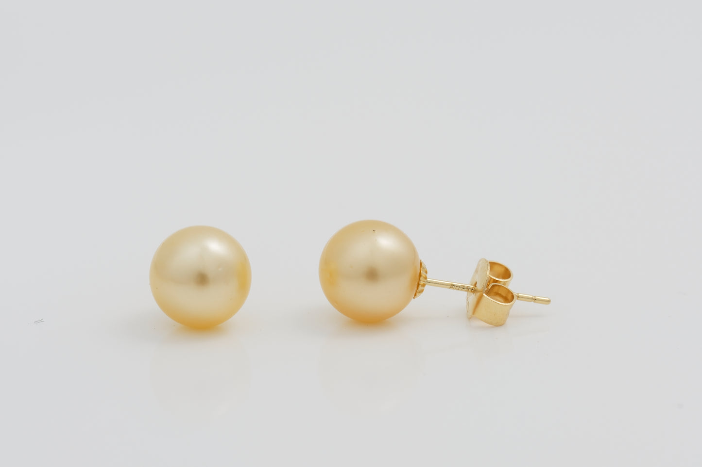South Sea Champagne Pearl Earrings 8mm