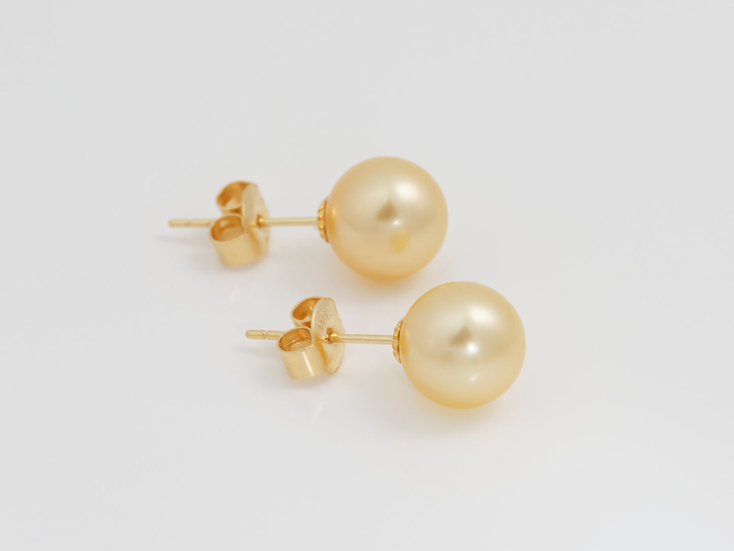 South Sea Champagne Pearl Earrings 8mm