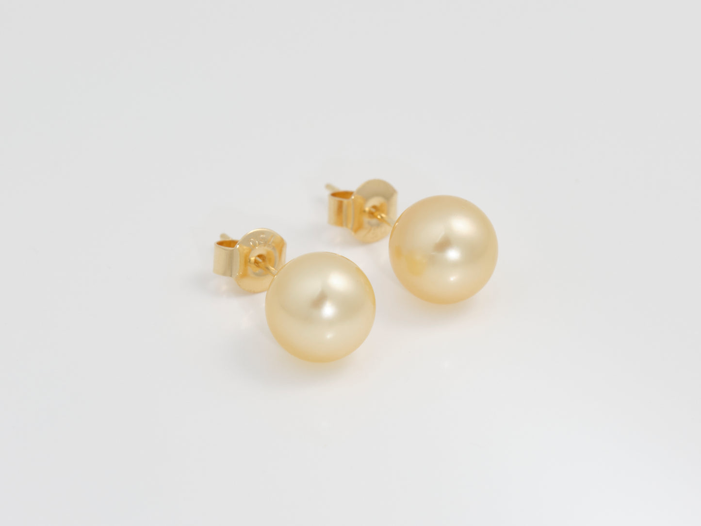 South Sea Champagne Pearl Earrings 8mm