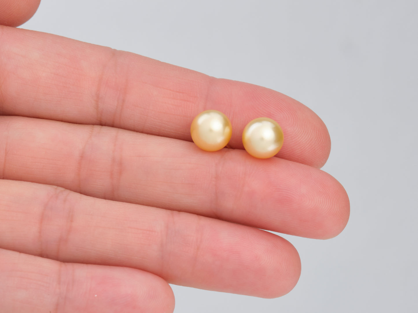 South Sea Champagne Pearl Earrings 8mm